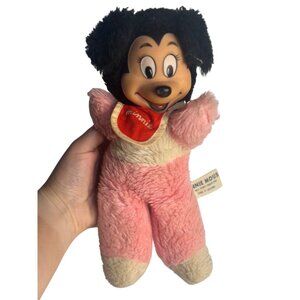 VTG 1950s Minnie Mouse Plush 10" Rare Walt Disney Productions Retro Stuffed Toy